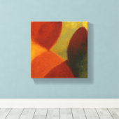 Whispers in the Web Square Color Block Canvas Afdruk (Insitu (Houten vloer))