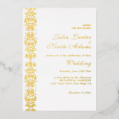 Whispers Lake Swan Lotus Bloemen Mandala Bruiloft Folie Uitnodiging (Voorkant)