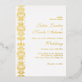 Whispers Lake Swan Lotus Flowers Mandala Wedding Folie Uitnodiging (Voorkant)