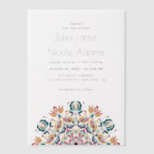 Whispers Lake Swan Lotus Flowers Mandala Wedding Vellum Uitnodigingen (Voorkant)