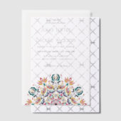 Whispers Lake Swan Lotus Flowers Mandala Wedding Vellum Uitnodigingen (Offset (Uitnodiging))