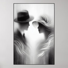 Whispers of a Forgotten Era Abstract Poster