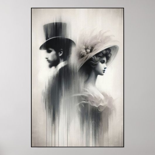 Whispers of a Forgotten Era Abstract Poster (Voorkant)