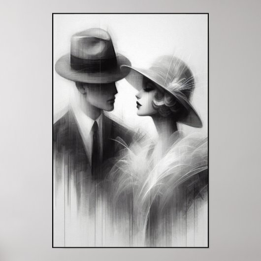 Whispers of a Forgotten Era Abstract Poster (Voorkant)