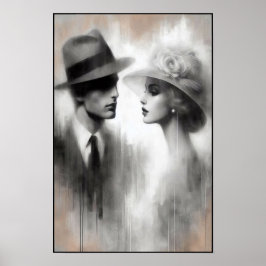 Whispers of a Forgotten Era Abstract Poster