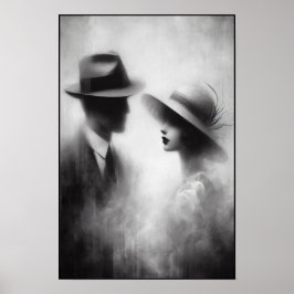 Whispers of a Forgotten Era Abstract Poster