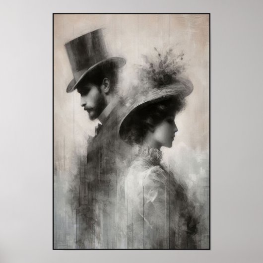 Whispers of a Forgotten Era Abstract Poster (Voorkant)