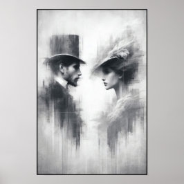 Whispers of a Forgotten Era Abstract Poster