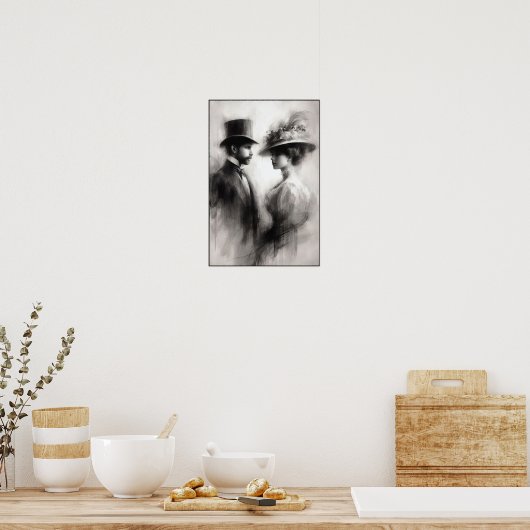 Whispers of a Forgotten Era Abstract Poster (Keuken)