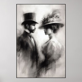 Whispers of a Forgotten Era Abstract Poster