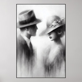 Whispers of a Forgotten Era Abstract Poster