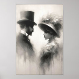 Whispers of a Forgotten Era Abstract Poster