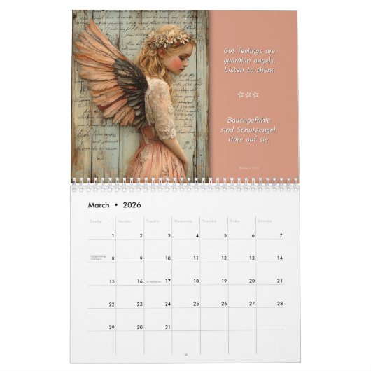 Whispers of Angels – Engelsflüstern 2026 Kalender (Mar 2026)