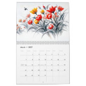 Whispers of Bloom Chinese Ink Flower Calendar 2026 Kalender (Mar 2027)