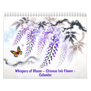 Whispers of Bloom Chinese Inkt Bloemkalender 2027 Kalender