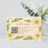 Whispers of Bloom QR Code RSVP Card (Staand voorkant)
