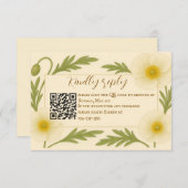 Whispers of Bloom QR Code RSVP Card (Voorkant / Achterkant)