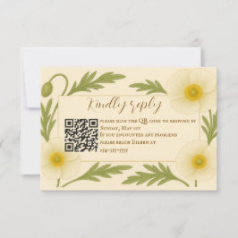 Whispers of Bloom QR Code RSVP Card