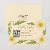 Whispers of Bloom QR Code RSVP Card Kaartje (Voorkant / Achterkant)