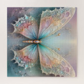 Whispers of Color: Pastel Fractal Butterfly Dream Legpuzzel (Horizontaal)