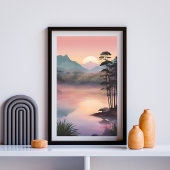 Whispers of Dawn – Serene Sunrise Over Forests Poster