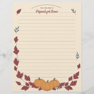 Whispers Of Fall Lined Letterhead Briefhoofd