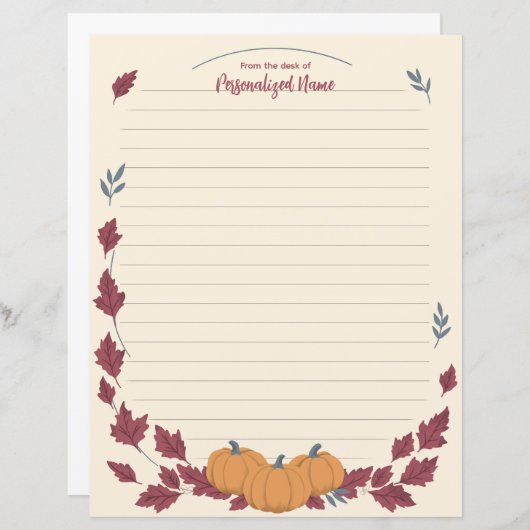 Whispers Of Fall Lined Paper Sheet (Voorkant / Achterkant)