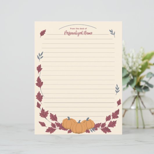 Whispers Of Fall Lined Paper Sheet (Staand voorkant)