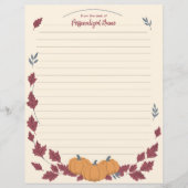 Whispers Of Fall Lined Paper Sheet (Voorkant)