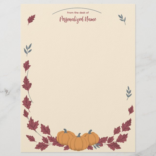Whispers Of Fall Unlined Letterhead Briefhoofd (Voorkant)