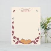 Whispers Of Fall Unlined Paper Sheet (Staand voorkant)