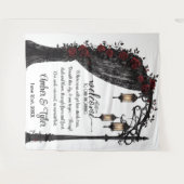 Whispers of Forever Romantic Welcome Backdrop Wandkleed (Voorkant (horizontaal))