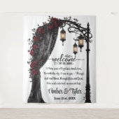Whispers of Forever Romantic Welcome Backdrop Wandkleed (Voorkant)