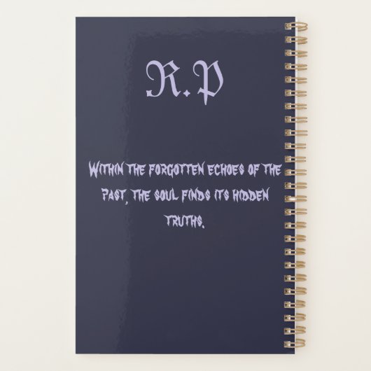 Whispers of Forgotten Shadows: Past’s Riddle Planner (Achterkant)