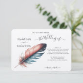 Whispers of Grace Feathered Elegance Minimalisme Kaart (Staand voorkant)