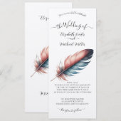 Whispers of Grace Feathered Elegance Minimalisme Kaart (Voorkant / Achterkant)