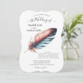 Whispers of Grace Feathered Elegance Minimalisme Kaart (Staand voorkant)