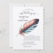 Whispers of Grace Feathered Elegance Minimalisme Kaart (Voorkant)