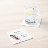 Whispers of Grace Feathered Elegance Minimalisme Kartonnen Onderzetters (Insitu)