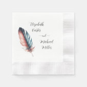 Whispers of Grace Feathered Elegance Minimalisme Servet (Voorkant)