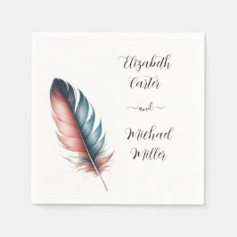 Whispers of Grace Feathered Elegance Minimalisme Servet