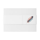 Whispers of Grace Feathered Elegance Minimalisme Uitnodigingen Wikkel (Achterkant Voorbeeld)