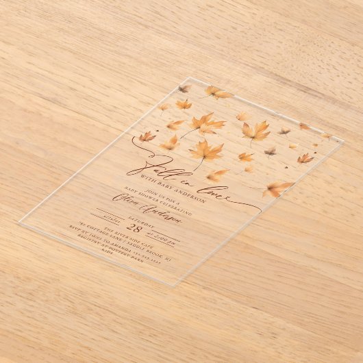 Whispers of Herfst Baby shower Uitnodiging (Laagn)