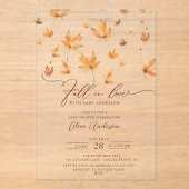 Whispers of Herfst Baby shower Uitnodiging (Voorkant)