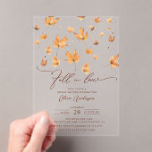 Whispers of Herfst Bridal Shower Invitation Acryl Uitnodigingen (Insitu (Draagbaar))