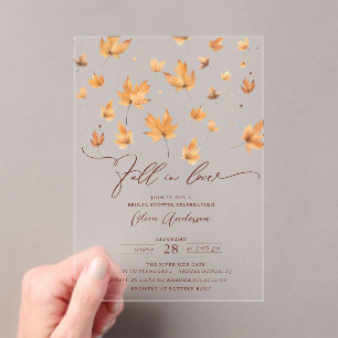 Whispers of Herfst Bridal Shower Invitation Acryl Uitnodigingen