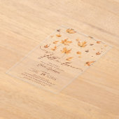 Whispers of Herfst Bridal Shower Invitation Acryl Uitnodigingen (Laagn)