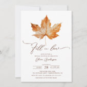 Whispers of Herfst Bridal Shower Invitation Kaart (Voorkant)