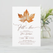 Whispers of Herfst Bridal Shower Invitation Kaart (Staand voorkant)