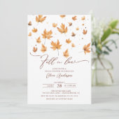 Whispers of Herfst Bridal Shower Invitation Kaart (Staand voorkant)